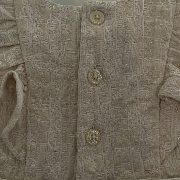 Oshkosh Baby Girl Beige & Metallic Gold Dress   18M - Picture 10 of 10